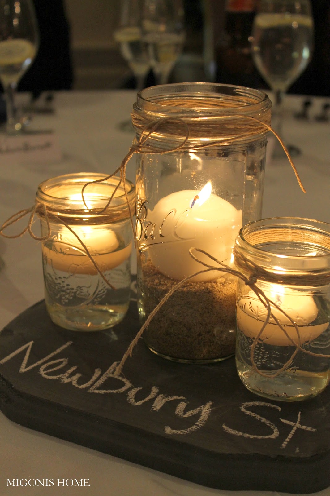 candles in mason jars Wedding Centerpieces Pinterest