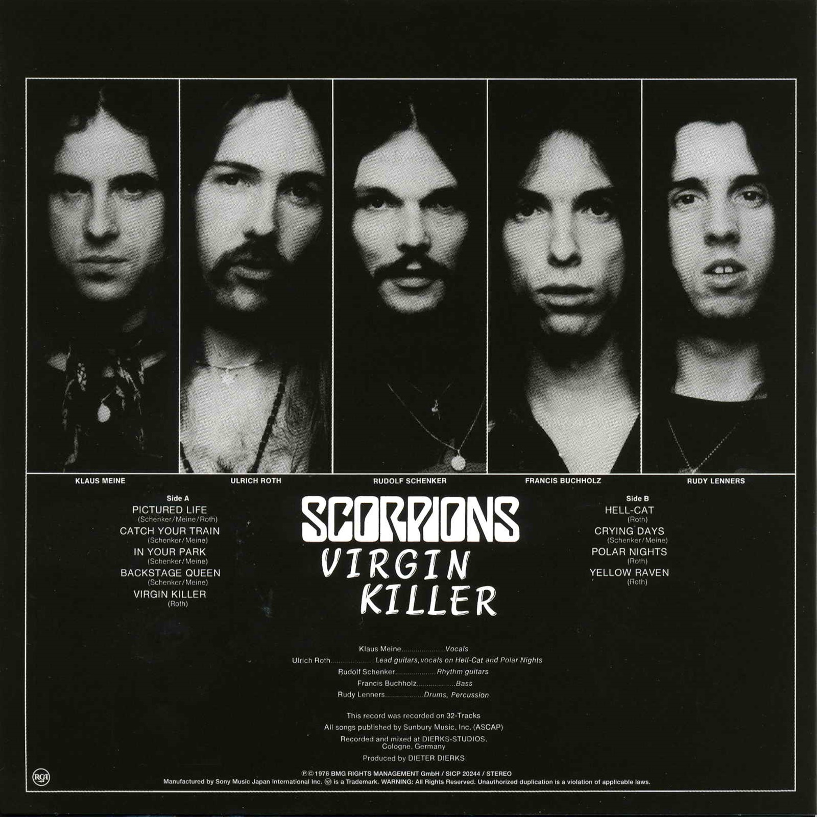 1976 Virgin Killer Scorpions Rockronología
