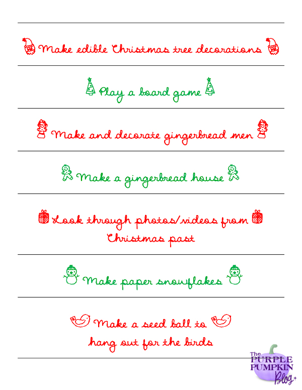 50 Pick'n' Mix #Christmas Activities - Free Printable