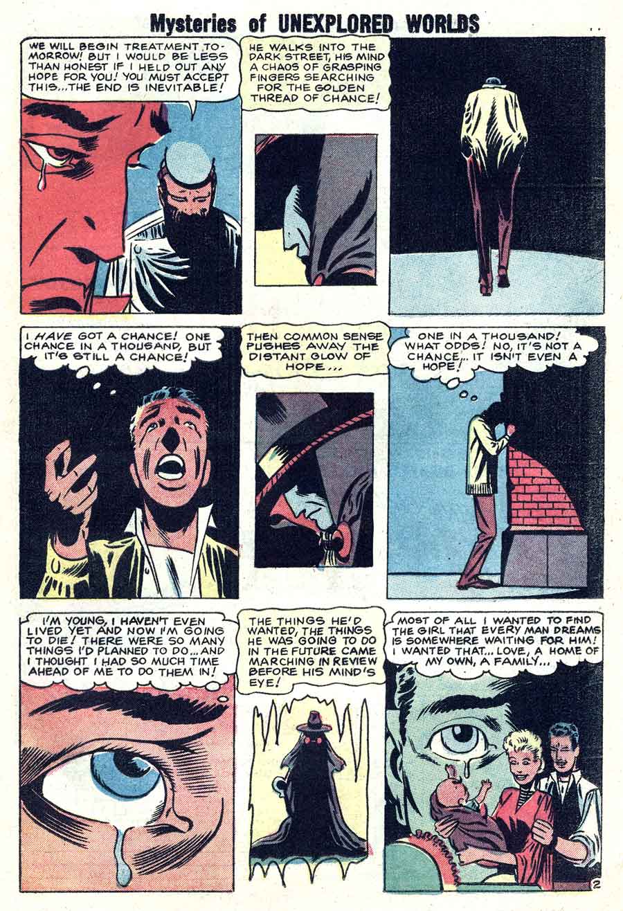 Steve Ditko science fiction golden age charlton comic book page - Mysteries of Unexplored Worlds #10