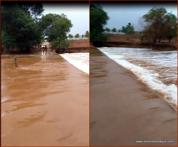 Vídeo mostra grande enchente no Rio Paraíba nesta quinta (30) no município do Congo