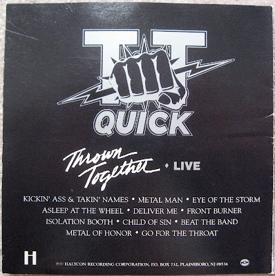 TT Quick... Thrown Together Live... recorded at The Playpen Lounge Route 35 North Sayreville , New Jersey October 31, 1990.