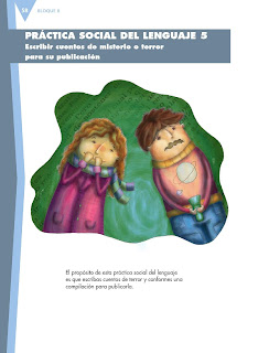 Apoyo Primaria Español 6to Grado Bloque II Lección 5 Escribir cuentos de terror o misterio para su publicación 