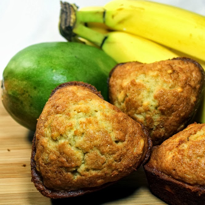 52 Ways to Cook Tropically Sweet Banana Muffins with MANGO!
