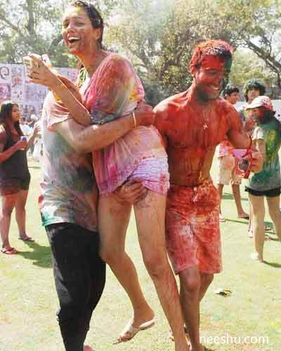 Holi celebration Hot TV actress