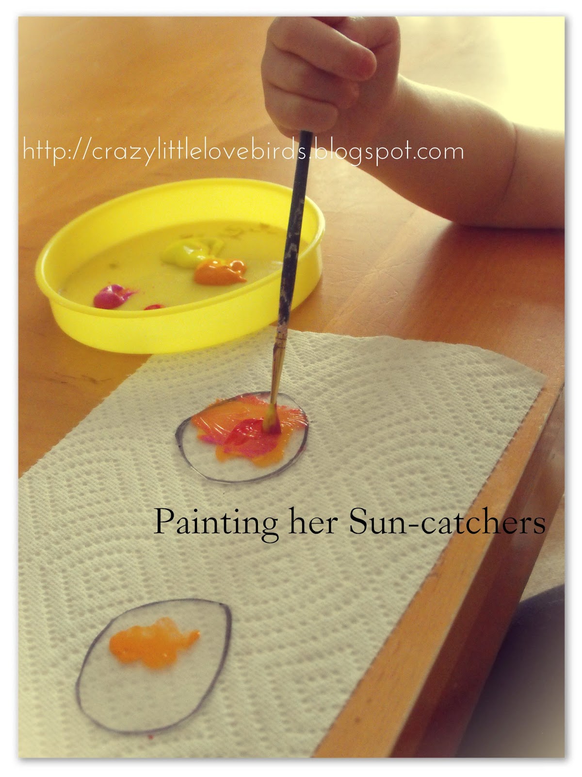 DIY paint/beaded suncatchers!