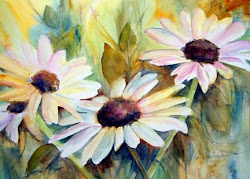 daisy watercolor daisies painting watercolors marilyn