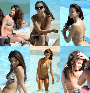 Selena Gomez Zebra Bikini Tattoo Miami