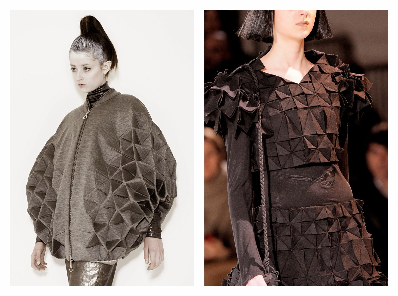 Origami and geometric clothing | Black Hex