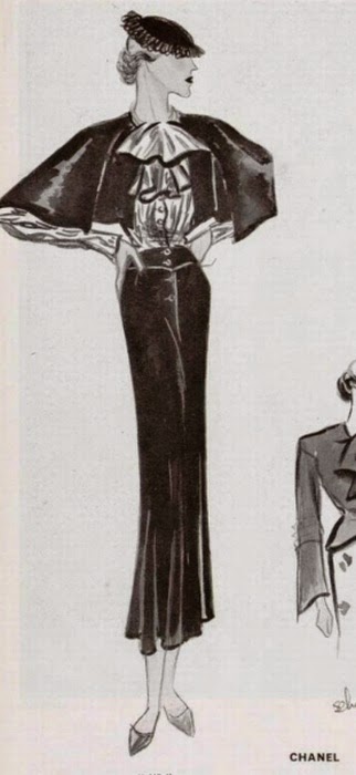 Couture Allure Vintage Fashion: 1930s Chanel Adaptation Dress Jacket Ensemble