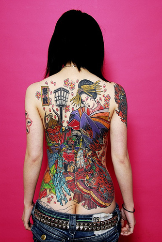 back tattoo girl design