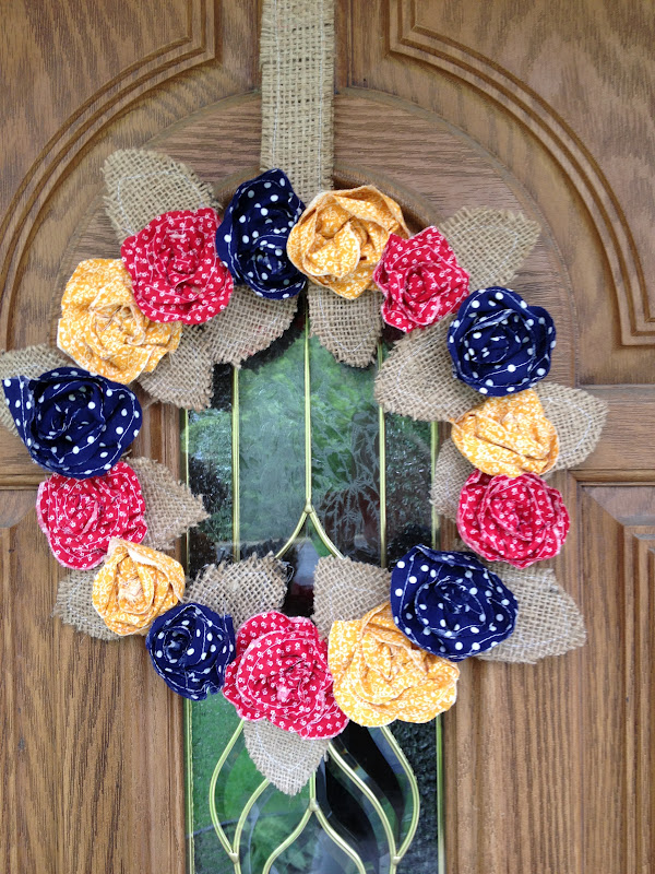 Pinkapotamus Fabric Flower Wreath