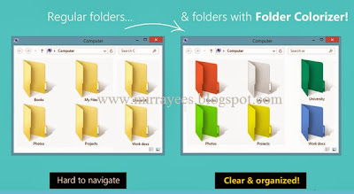 How to customize folders with different colours in Windows