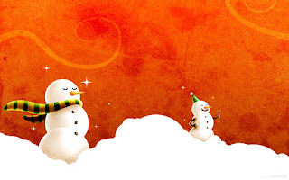 Snowman Illustration HD Wallpaper