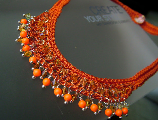 Swarovski Neon - Wire Crochet Necklace