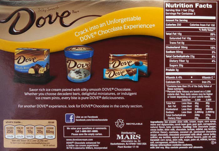 On Second Scoop Ice Cream Reviews Dove Ice Cream Bar Caramel.