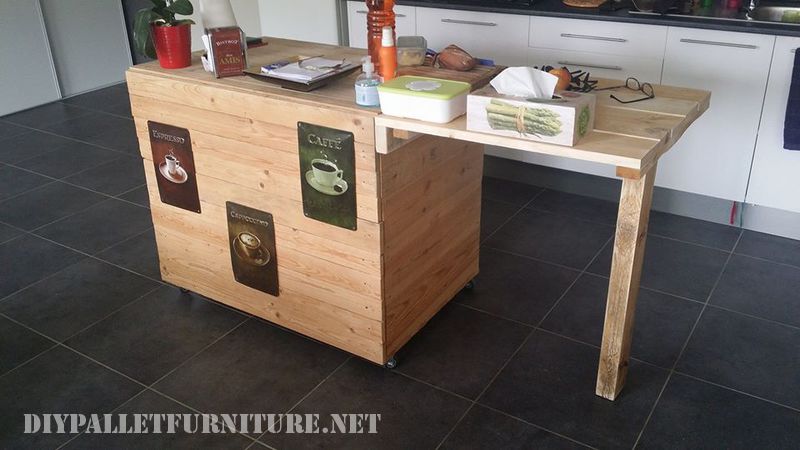Mueblesdepalets.net: mueble de cocina auxiliar hecho con palets