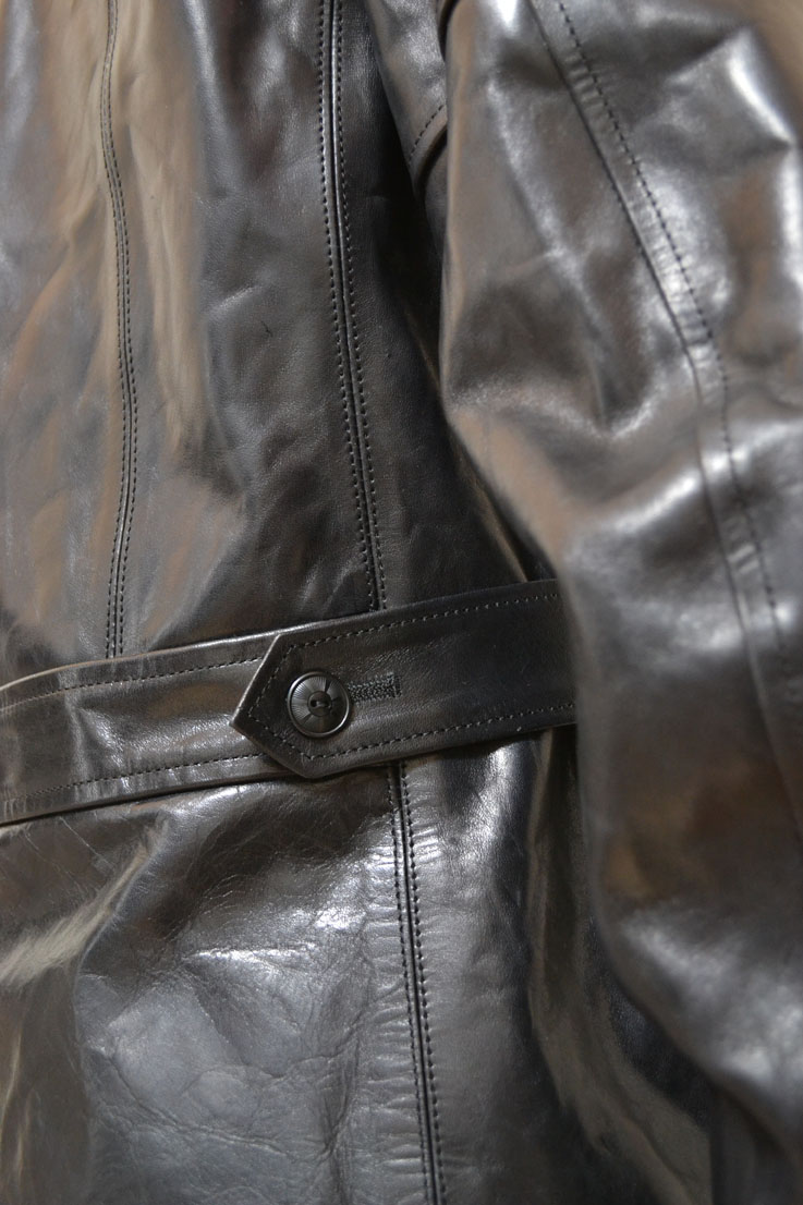 ADJUSTABLE COSTUME: 2012~13 A/W 30's STYLE BELTED LEATHER SPORTS JACKET