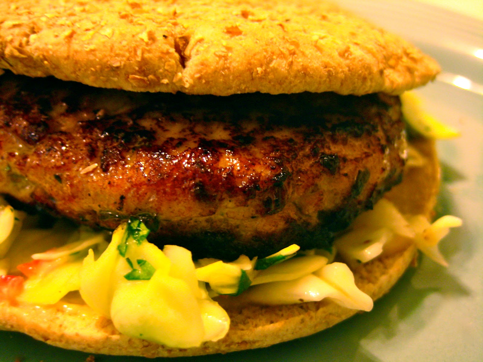 Dianne Creates MahiMahi Burger with Asian Slaw