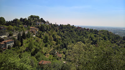 View southeast toward San Vigilio from Via Orsarola. 