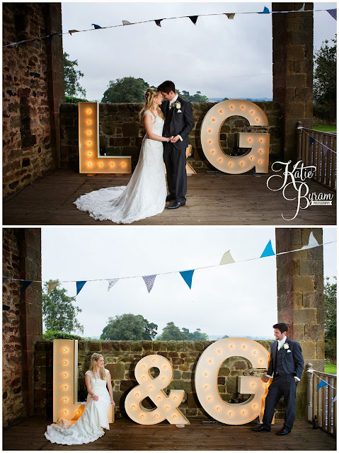 coco luminaire, light up letters, rainy wedding, high house farm brewery, northumberland, high house farm wedding, katie byram photography, healey barn, newcastle wedding photographer, coco luminaire