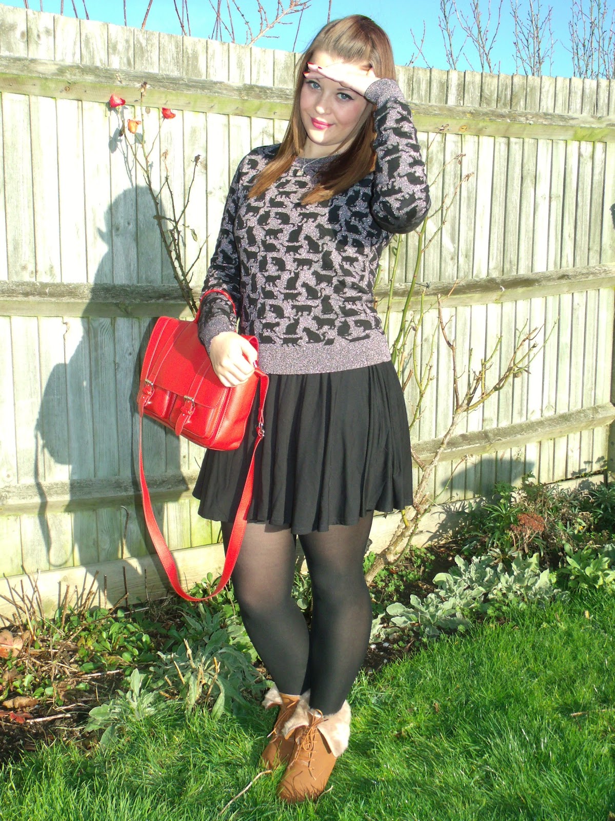Sparkly Cat Jumper Outfit of the Day ♥ - Victoria's Vintage Blog