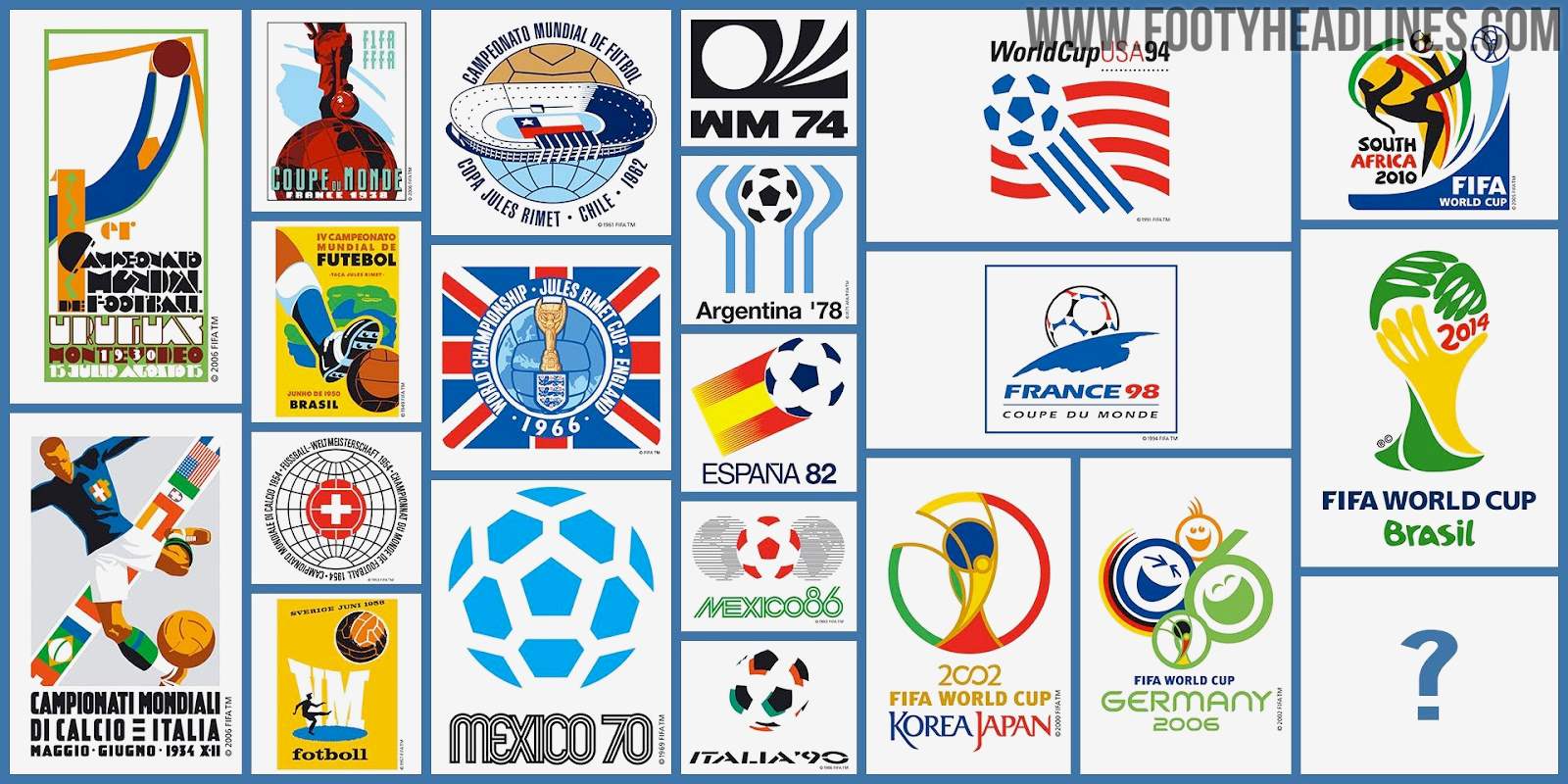 Full FIFA World Cup Logo History From 1930 Until 2022 - Where Does