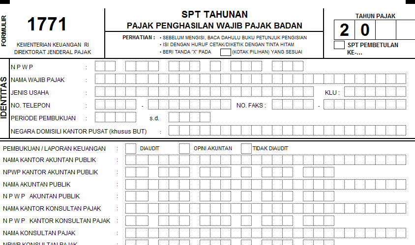 form pajak pph pasal 25