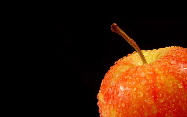Fresh Apple Black Wallpaper Full HD