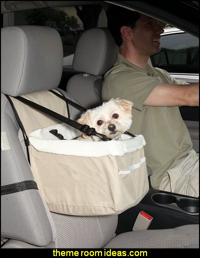 Portable Car Pet Booster Seat with Clip-On Safety Leash And Zipper Storage Pocket Portable Car Pet Booster Seat with Clip-On Safety Leash And Zipper Storage Pocket