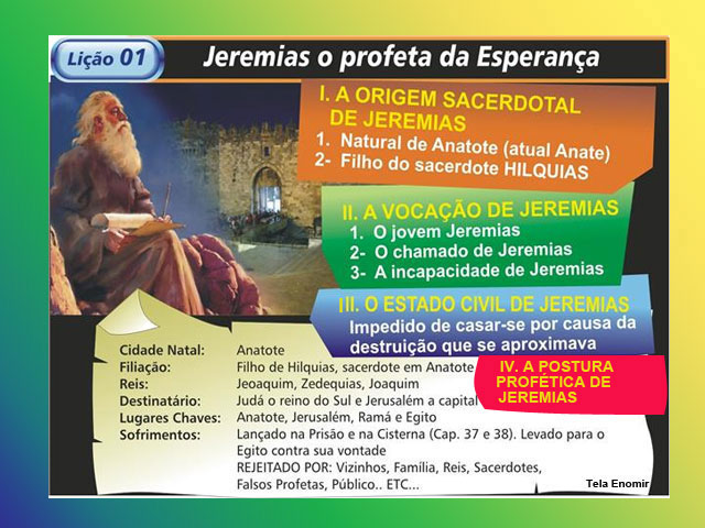 PANORAMA DO LIVRO DE JEREMIAS