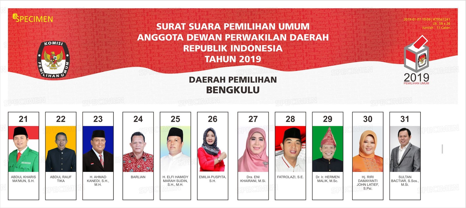 Contoh Surat Suara Dpd Ri 2019 Barisan Contoh Contoh Surat Suara Dpd Ri 2019 Barisan Contoh