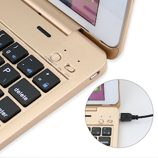 bàn phím Bluetooth ốp lưng Keyboard iPad mini 1 2 3 Bạc - 2