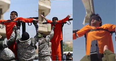 ISIS stabs and shoots man in public after crucifying him 