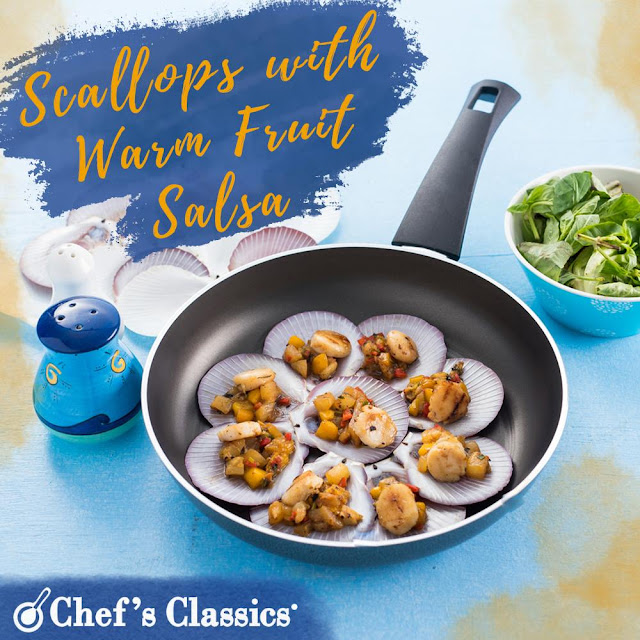 Scallops with Warm Fruit Salsa Recipe