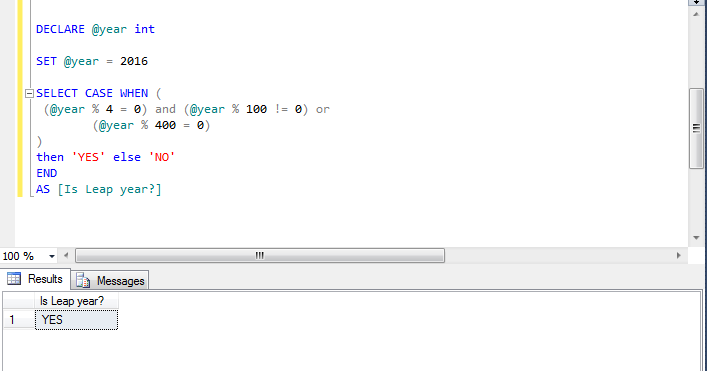How to check leap year or not in sql server - Neeraj Code Solutions ...