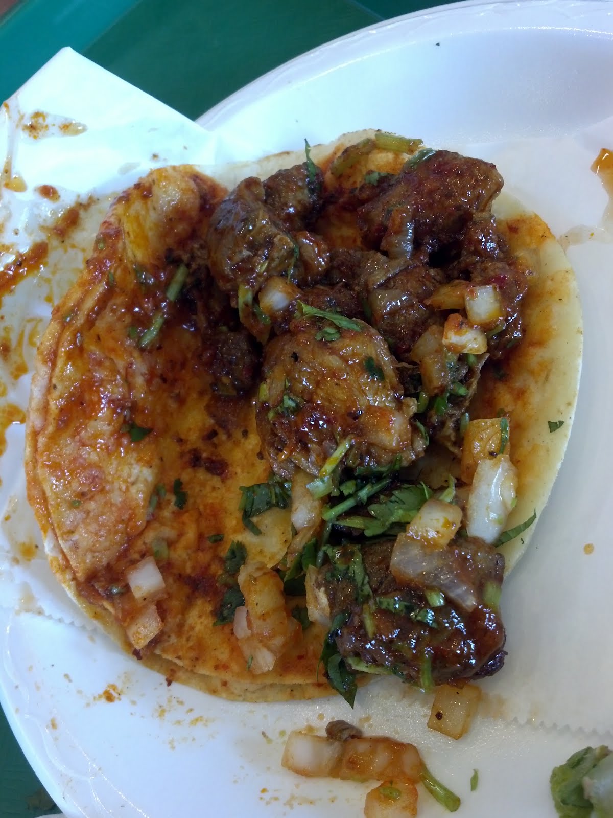 SKYguy76 Tacos San Pedro Tripa (tripe), Cabeza (beef head), Buche