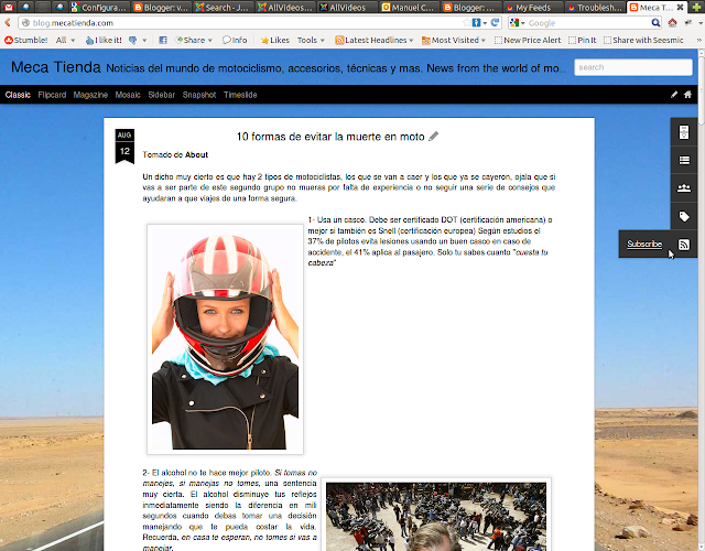 Asi se ve el nuevo boton de RSS en blogger Asi se ve el nuevo boton de RSS en blogger