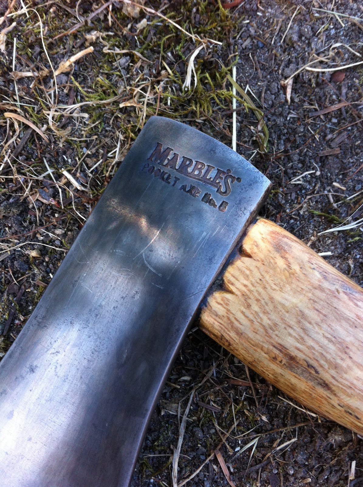 Four Bees Marbles No. 5 Pocket Axe ReFinished and Blued. Number 5