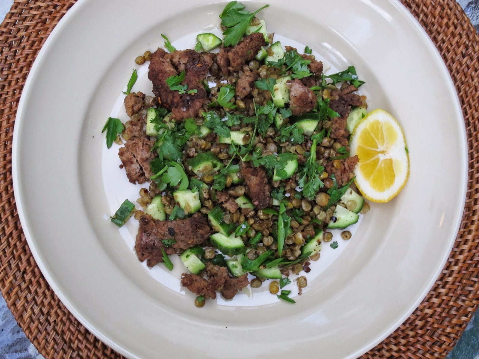 Kitchen Sink Diaries Crispy Lentils & Lamb