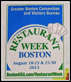 Foto del Logo de la Restaurant Week Boston del brochure que me entregaron