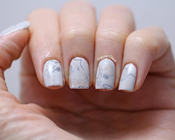marble nail marbling claws polish water