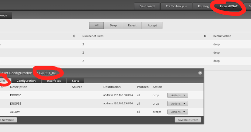 Integration stuff: Ubiquiti EdgeRouter Firewall Rule Configuration example