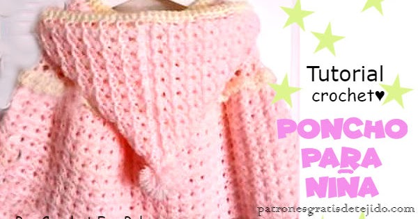 Poncho a crochet para niñas de 3 5 años / Tutorial