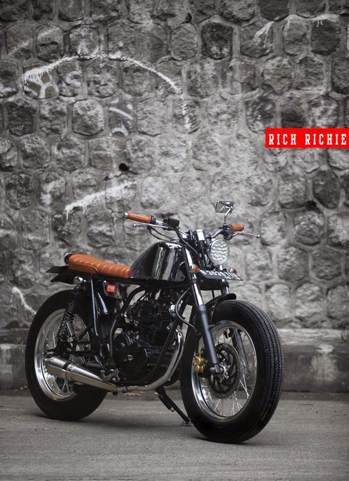 Modifikasi Motor Keren Ala Custom Bike Asal Solo Yamaha Scorpio 225 Bobber Iron Stone