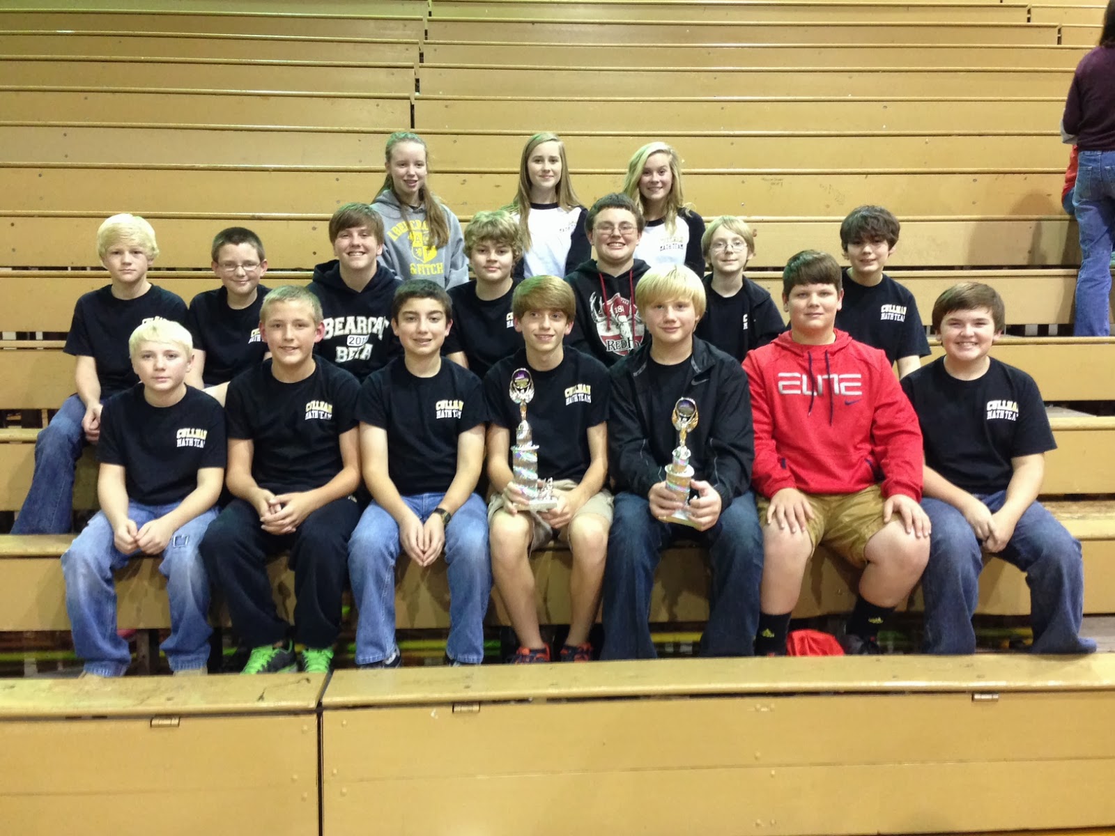 Cullman Middle Math Teams Muscle Shoals Math Tournament Award