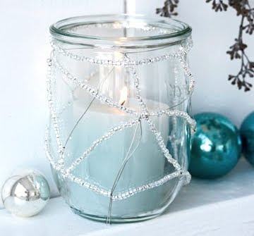 Christmas candle jar