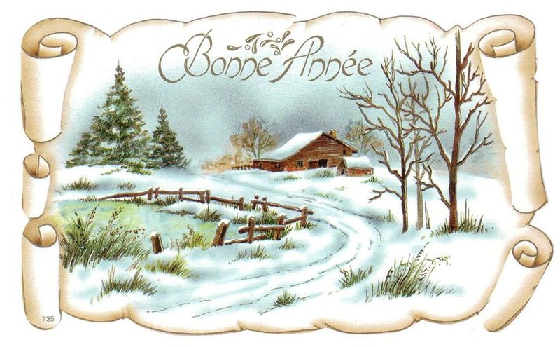Cartes postales anciennes: Cartes postales anciennes Bonne année, des