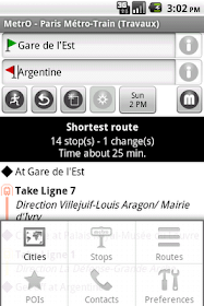 MetrO for Android - Screenshot