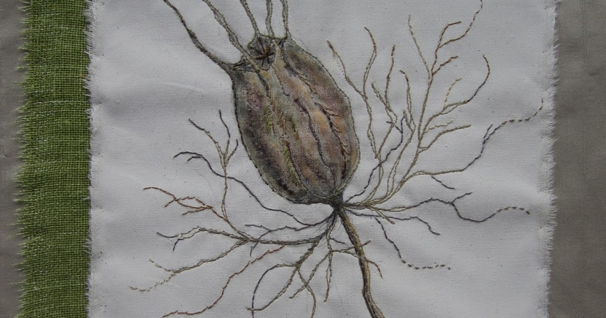 Louise Watson Textile Artist Loveinthemist seed pod.